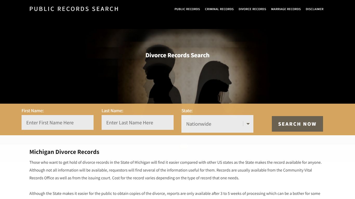 Michigan Divorce Records | Enter Name and Search | 14 Days Free